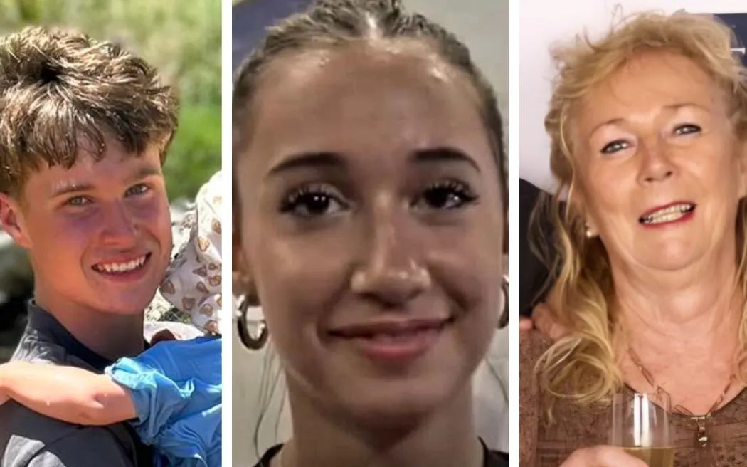 Max Furse-Kee, 15, Sharon Maccanico, 15 and Susan Knowles, 71, are three of the six Mt Maunganui landslide victims. Photo: SUPPLIED